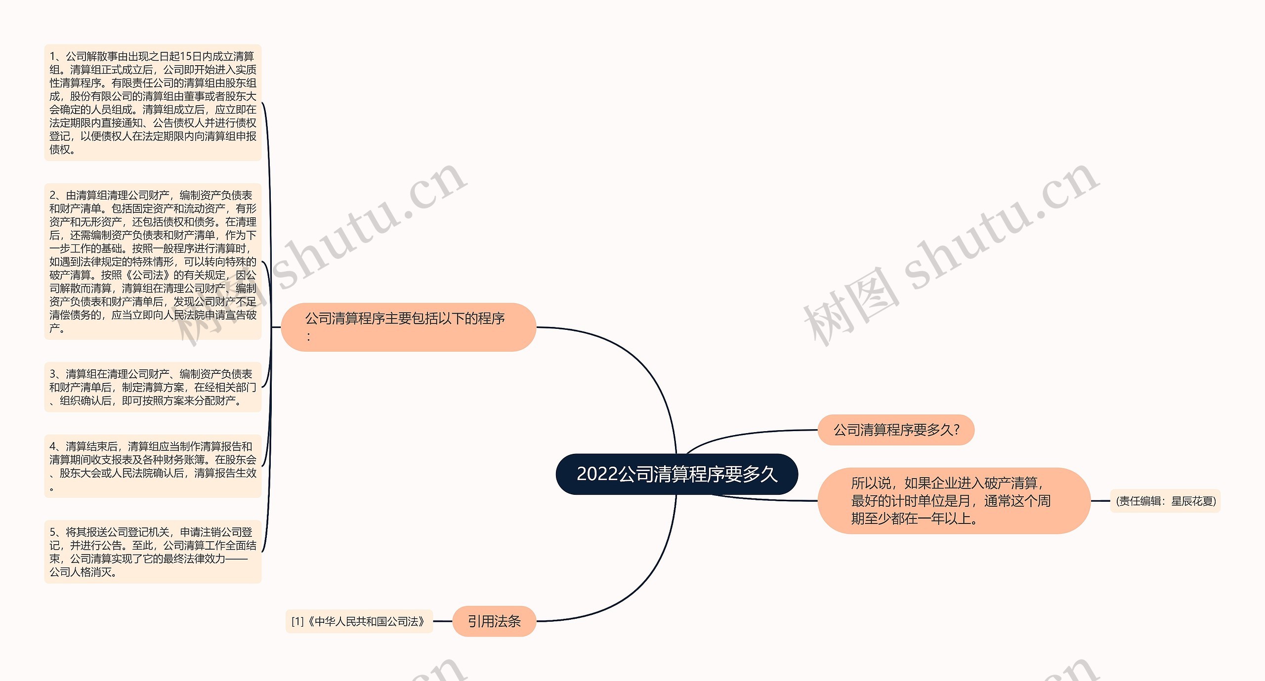 2022公司清算程序要多久思维导图