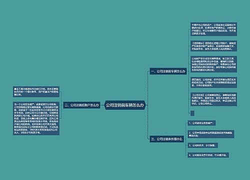 公司注销前车辆怎么办