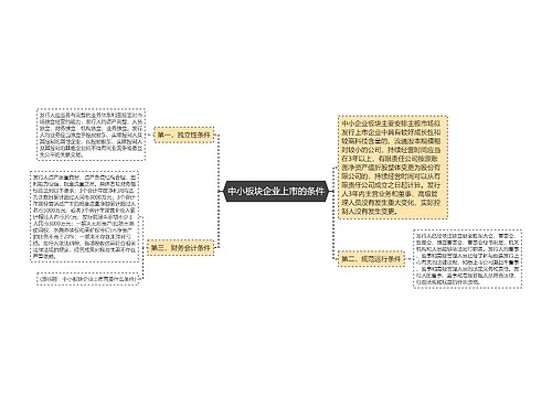 中小板块企业上市的条件