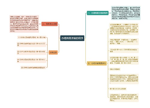 办理简易注销的程序