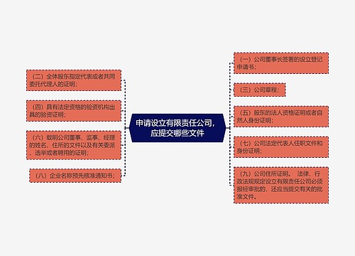 申请设立有限责任公司，应提交哪些文件