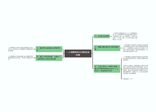 一人有限责任公司的法定内容