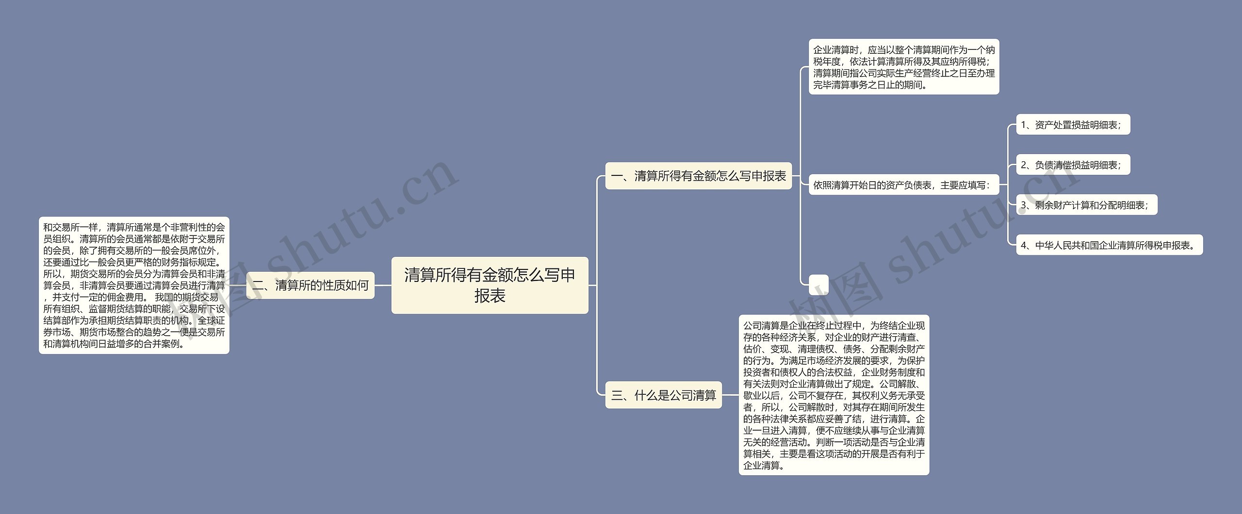 清算所得有金额怎么写申报表