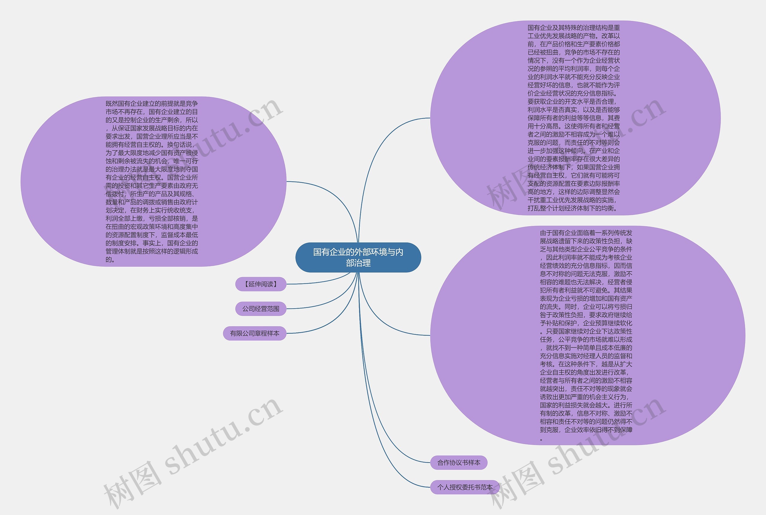 国有企业的外部环境与内部治理思维导图