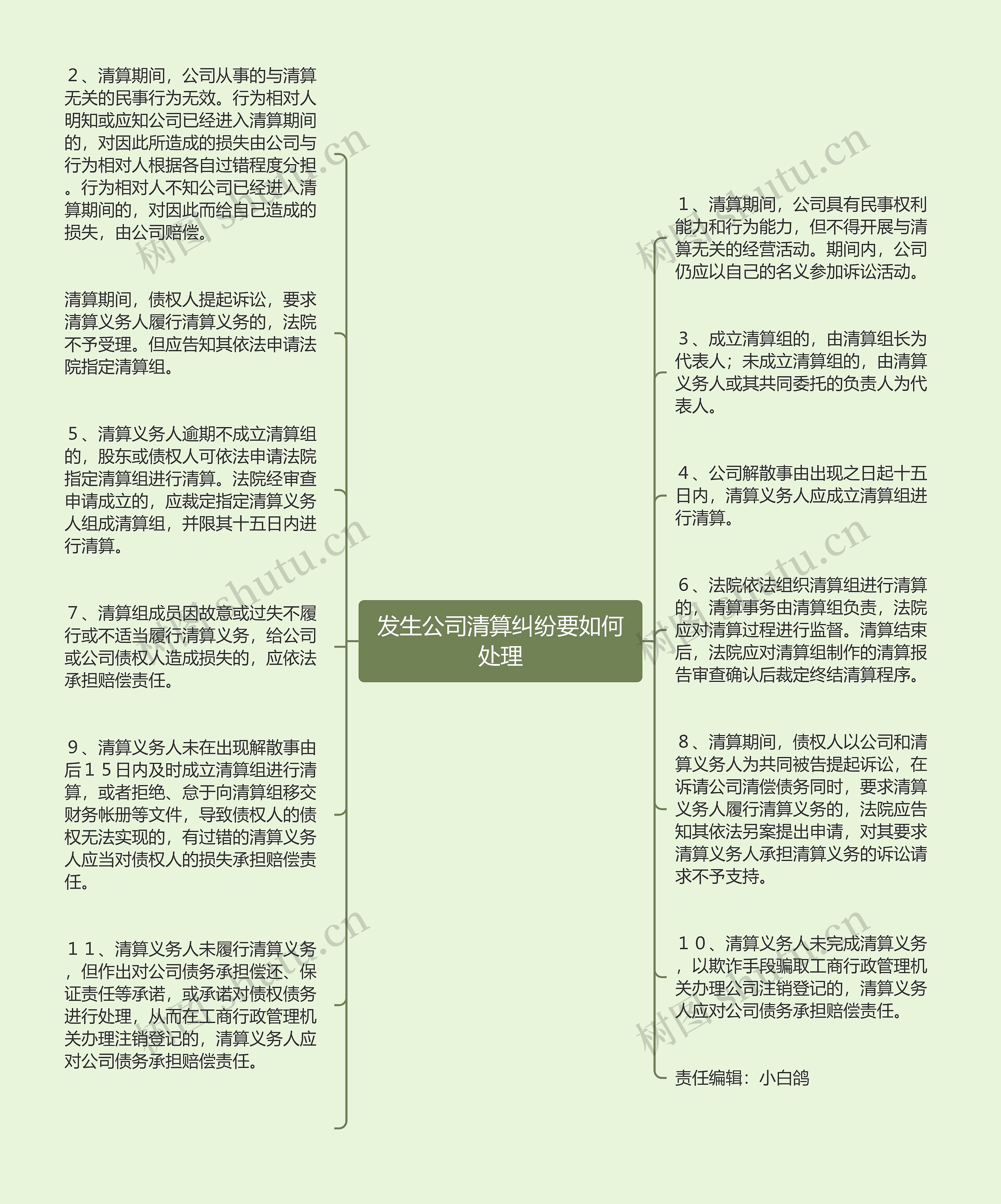 发生公司清算纠纷要如何处理思维导图