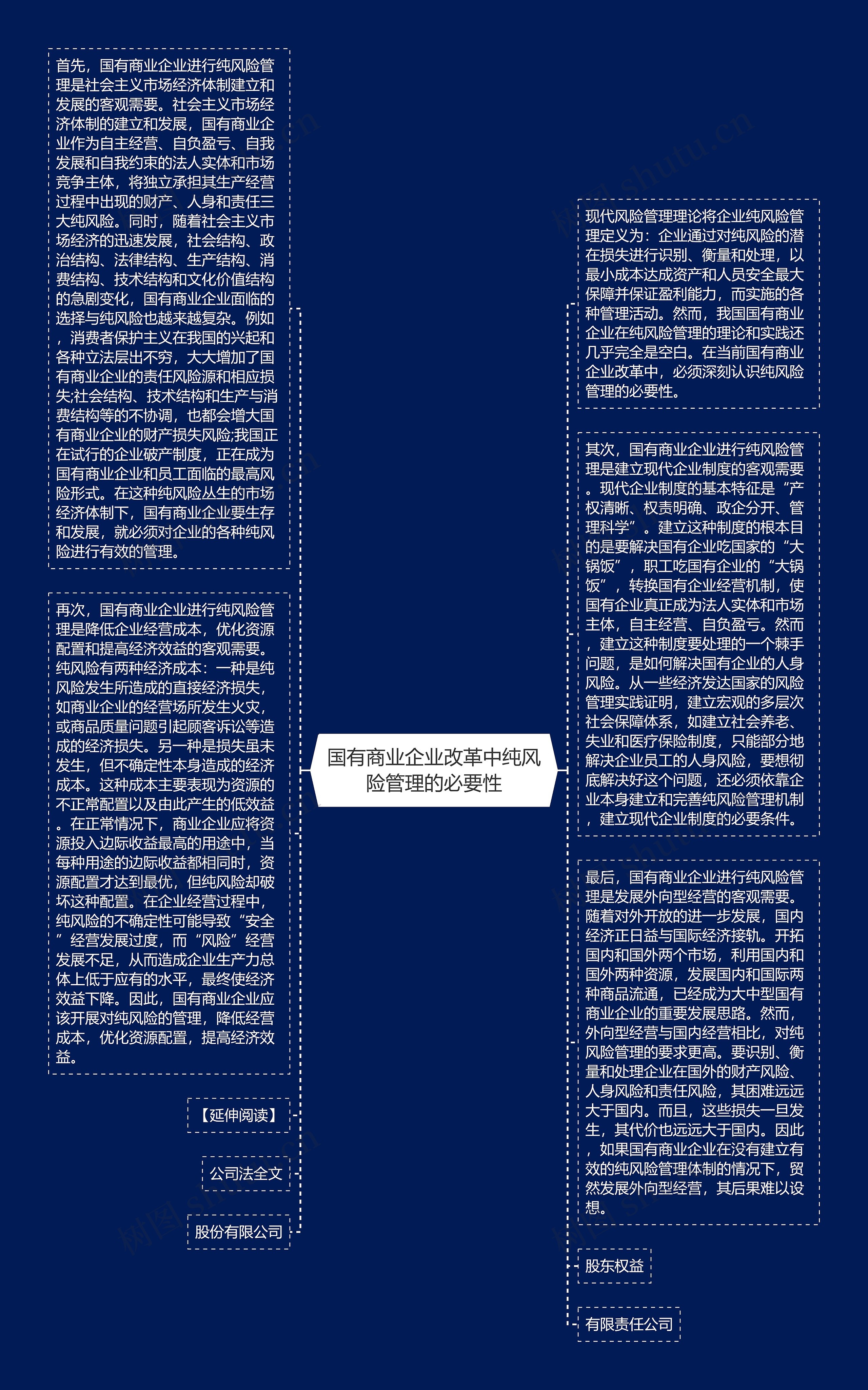 国有商业企业改革中纯风险管理的必要性思维导图