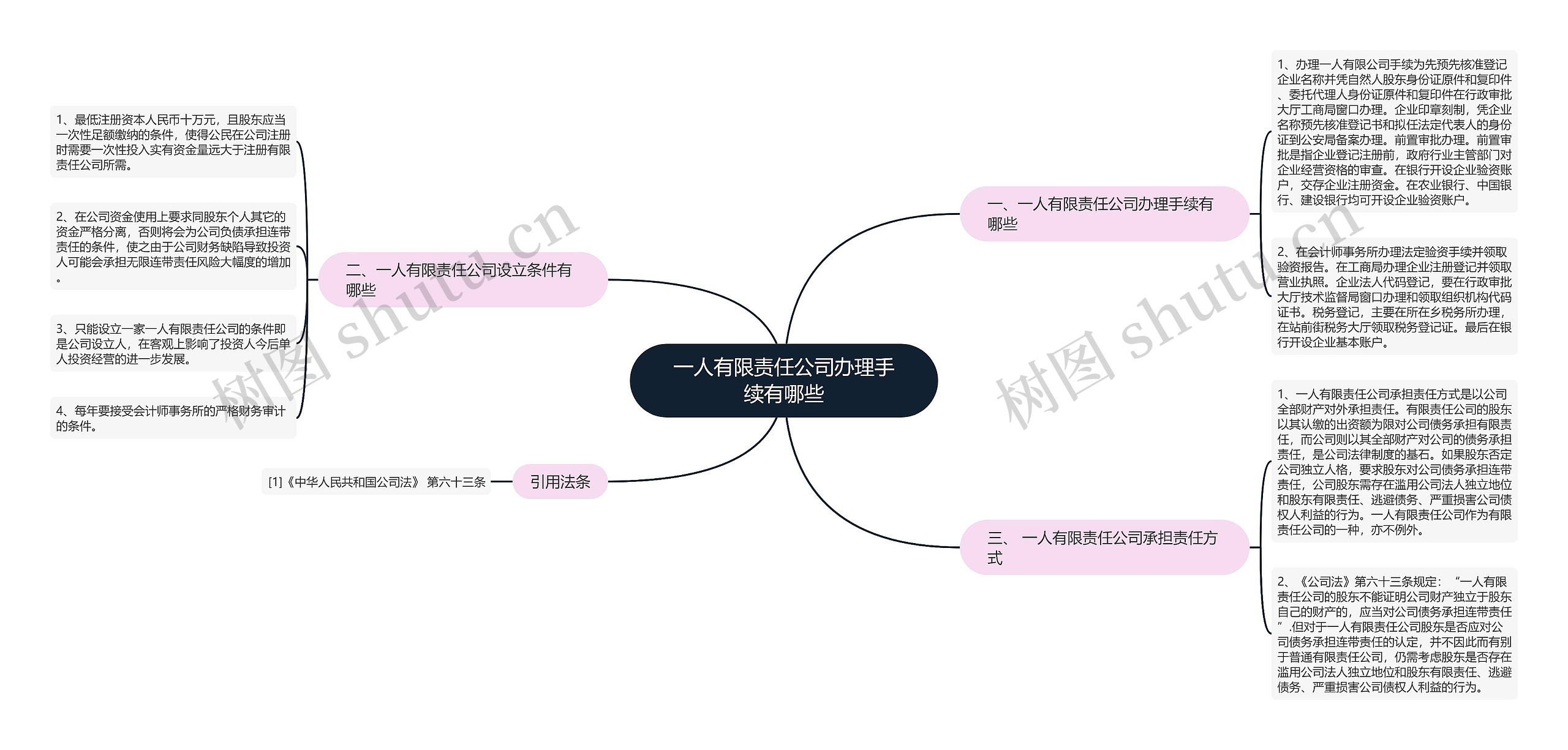 一人有限责任公司办理手续有哪些