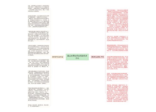 国企改革如何实现股权多元化