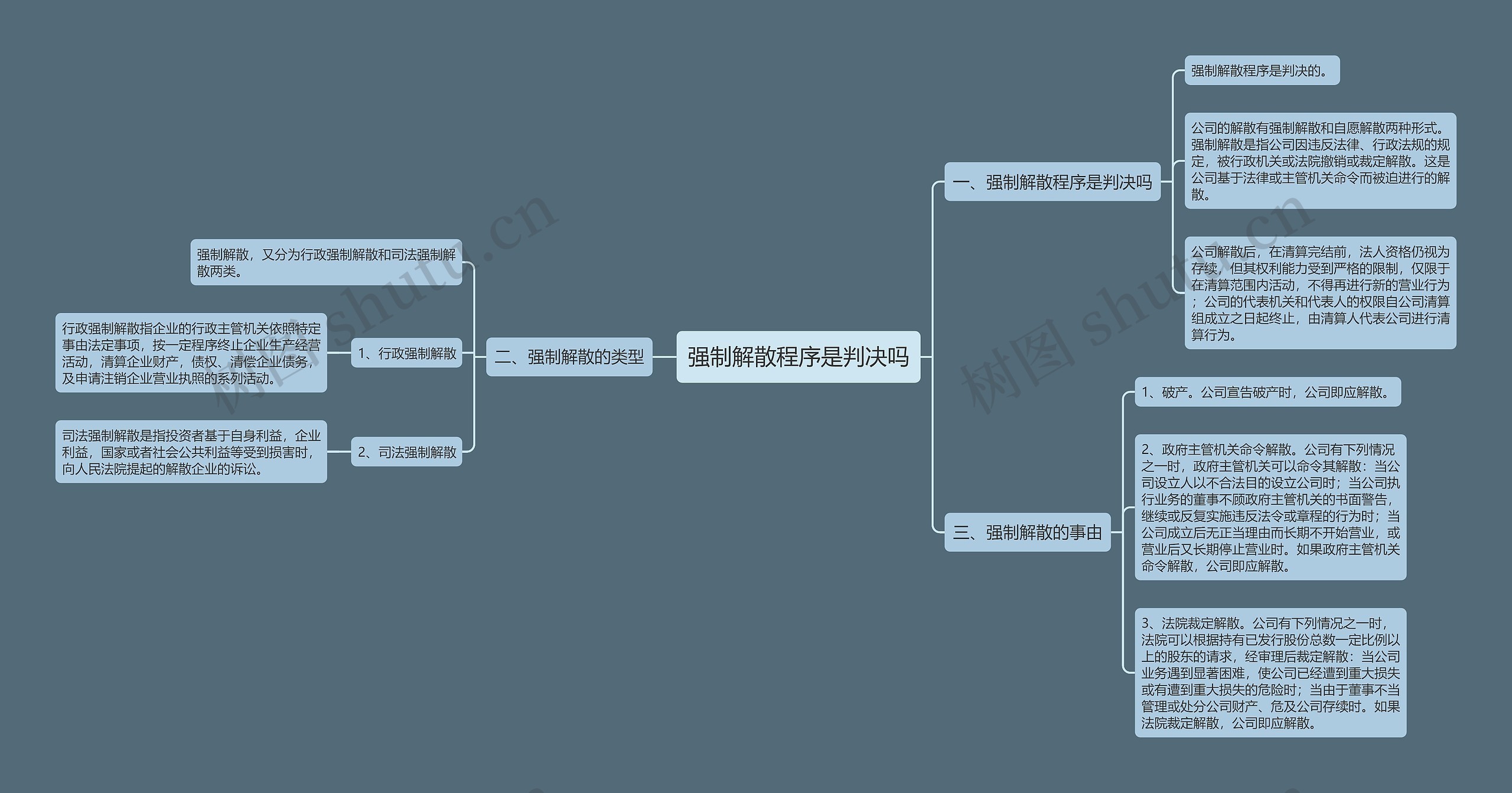 强制解散程序是判决吗思维导图