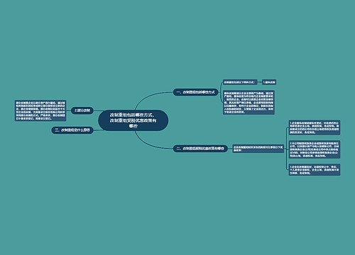 改制重组包括哪些方式，改制重组契税优惠政策有哪些