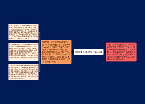 两巨头加速海外并购步伐