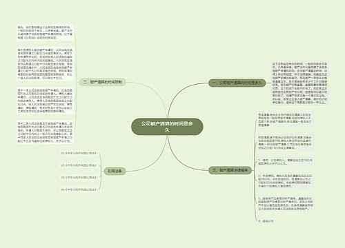 公司破产清算的时间是多久