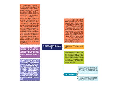 什么是私募股权投资基金？