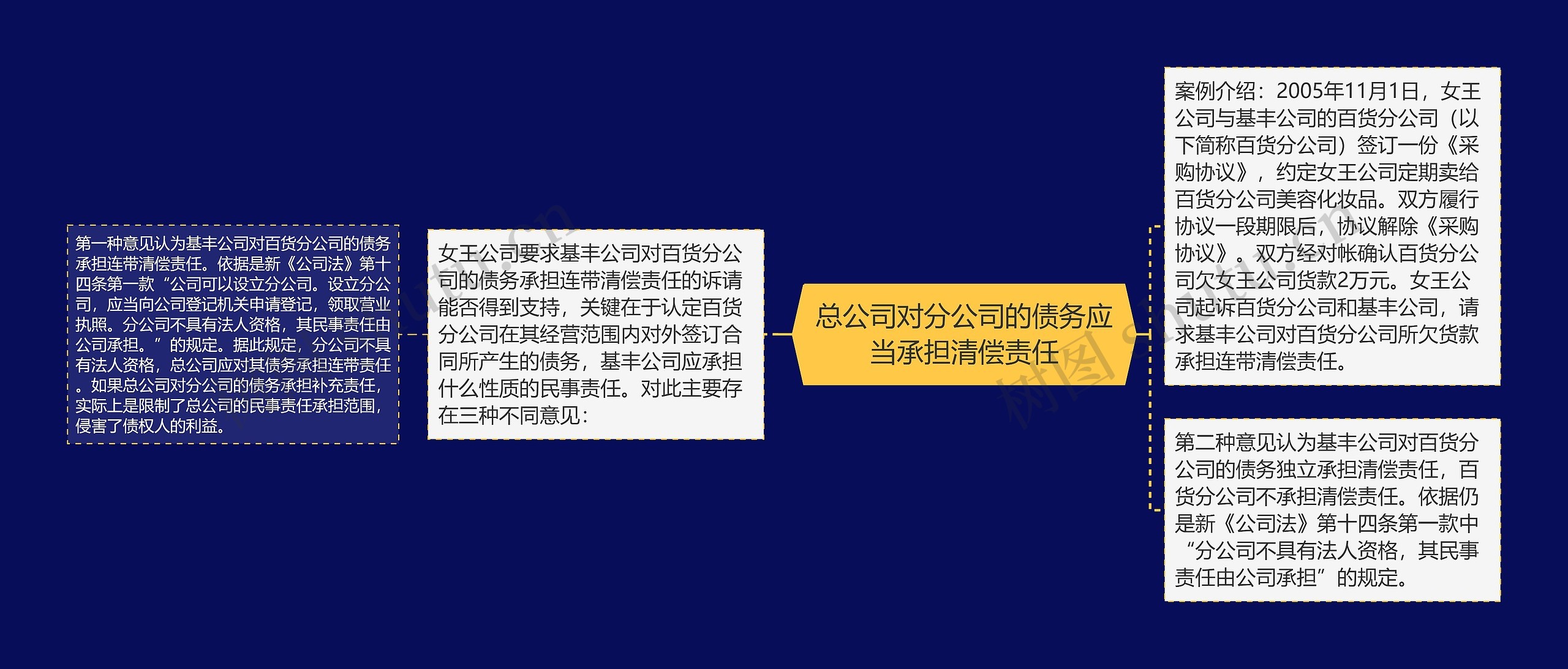 总公司对分公司的债务应当承担清偿责任思维导图