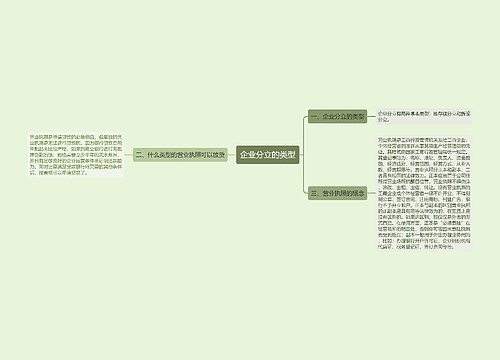 企业分立的类型