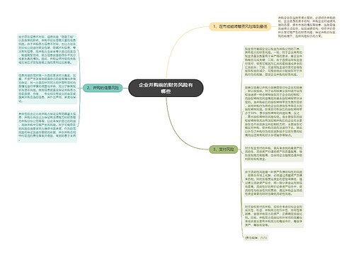 企业并购前的财务风险有哪些