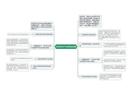 投资活动产生的现金流量