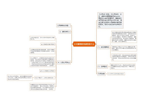 公司解散的流程是什么