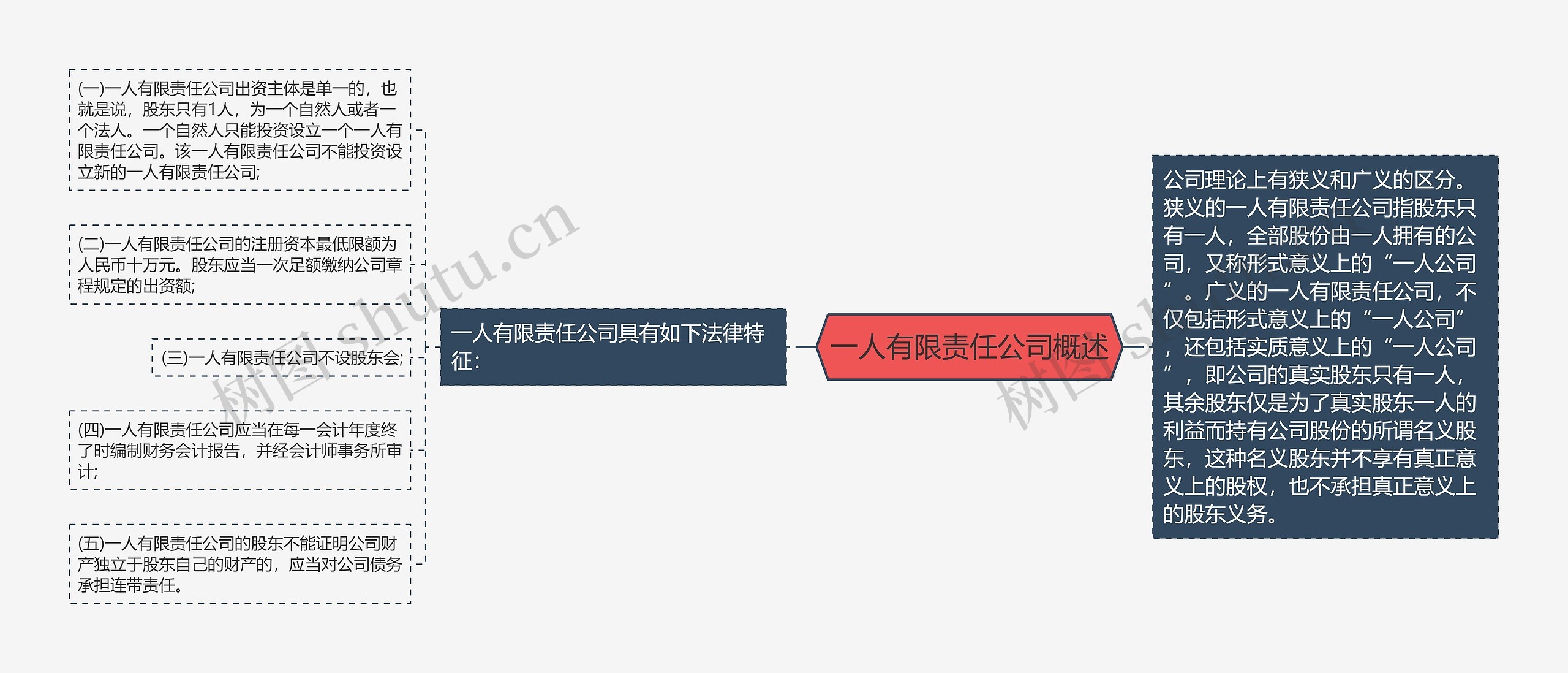 一人有限责任公司概述思维导图