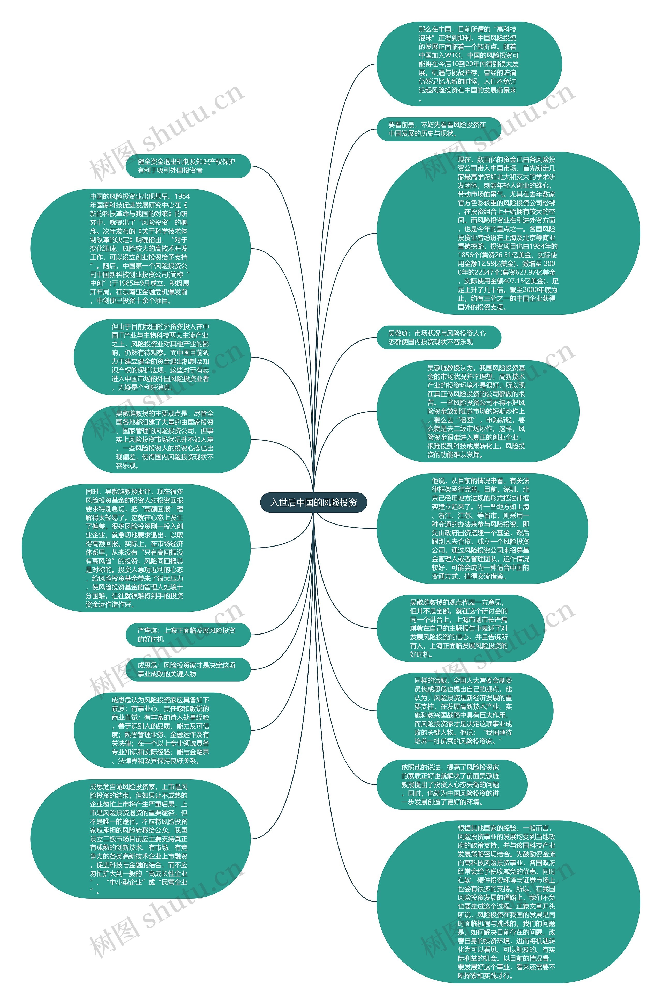 入世后中国的风险投资思维导图