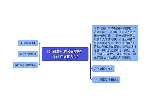 《公司法》对公司财务、会计的其他规定