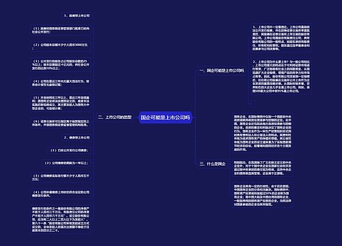 国企可能是上市公司吗