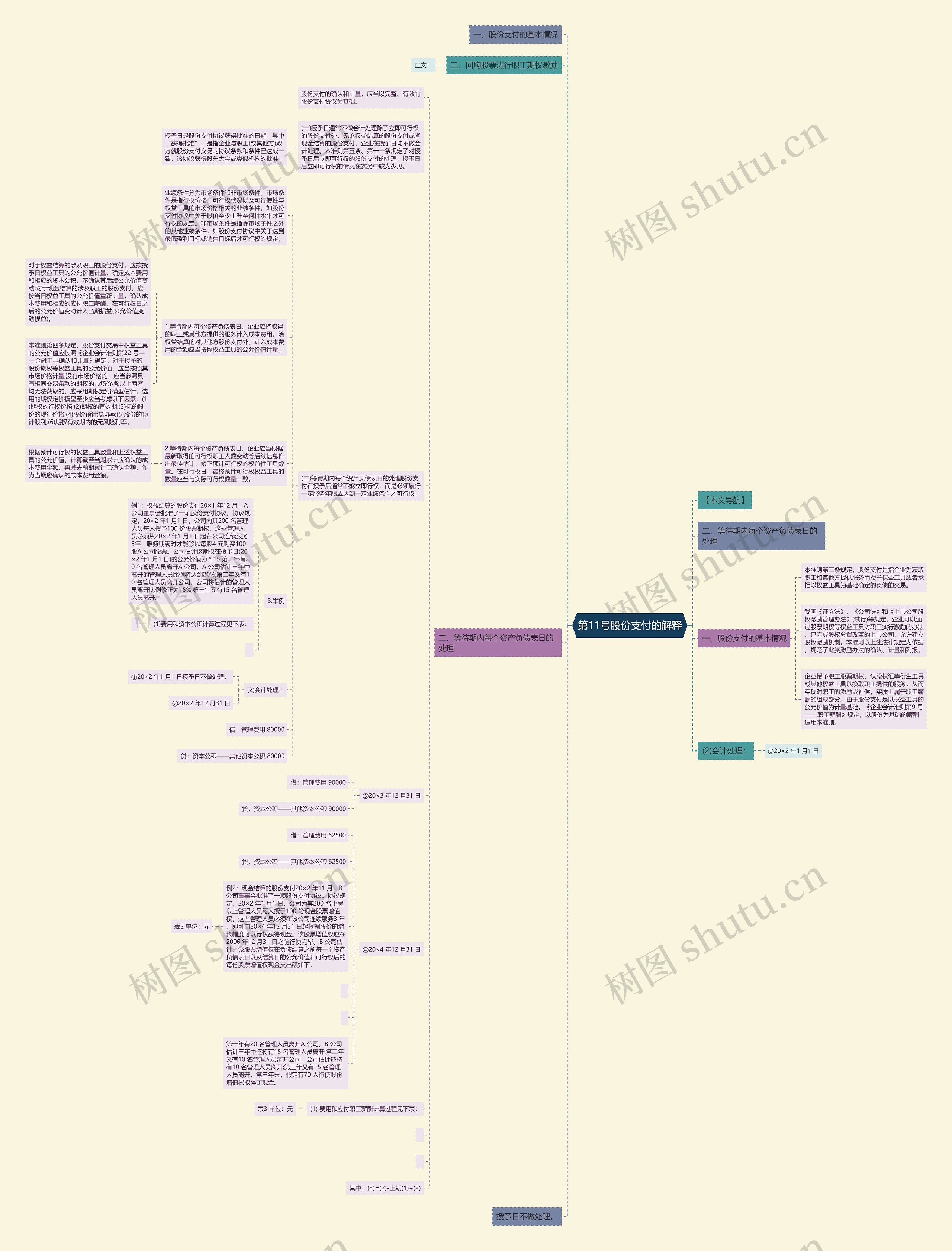 第11号股份支付的解释思维导图