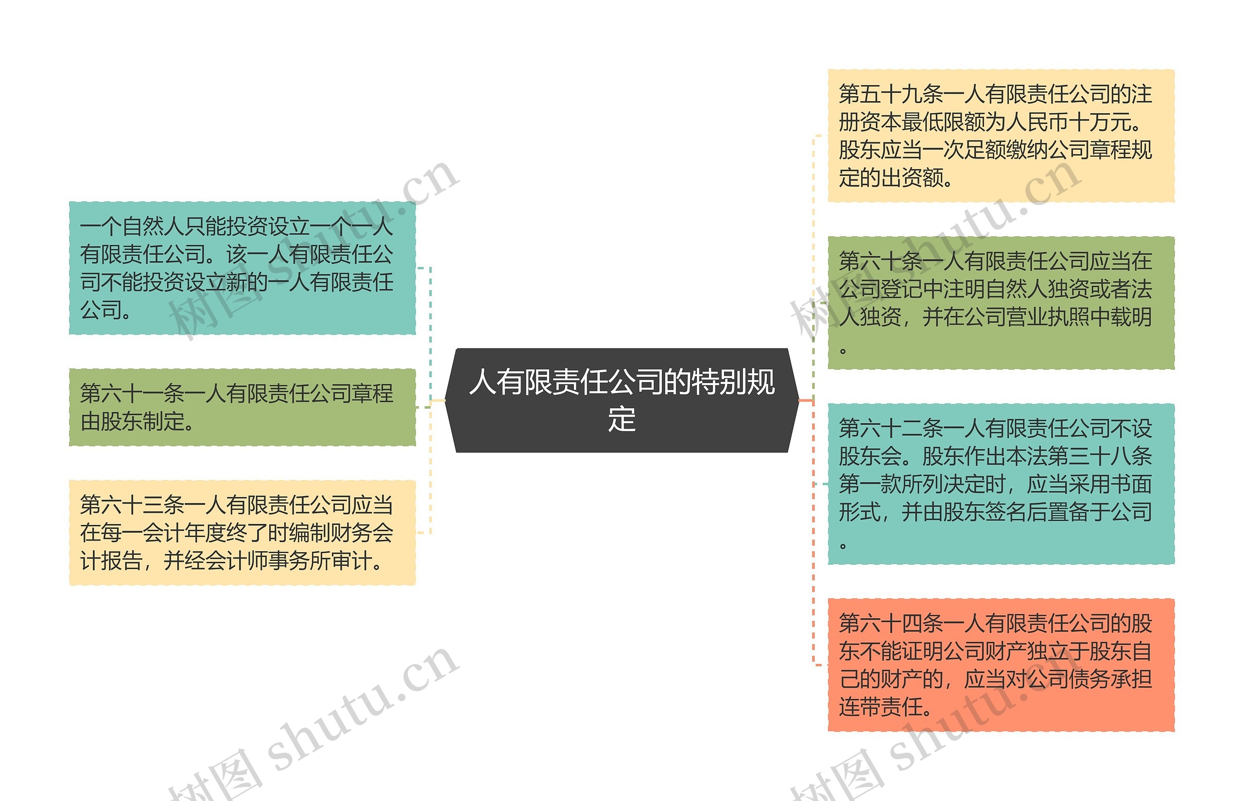 人有限责任公司的特别规定思维导图