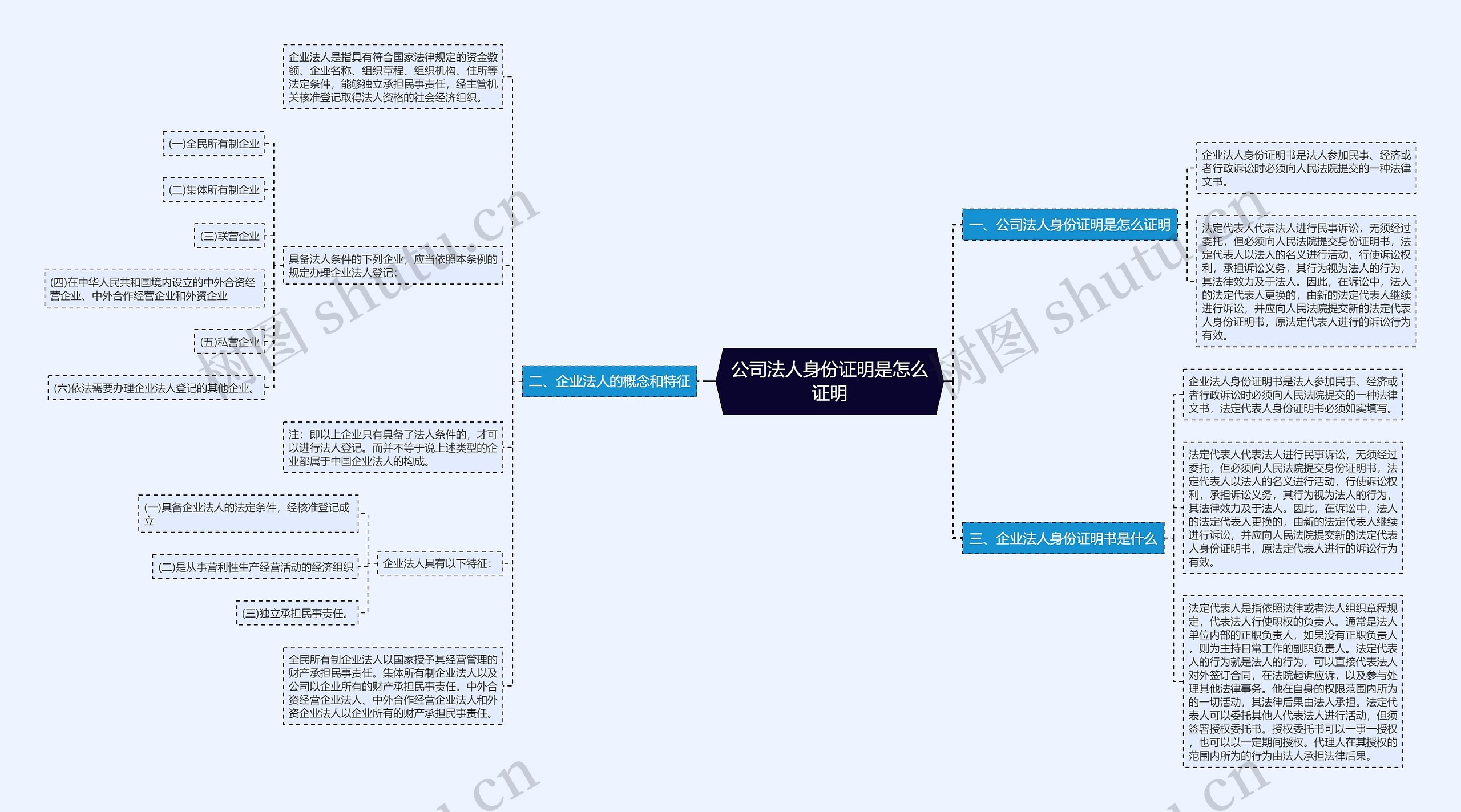 公司法人身份证明是怎么证明思维导图