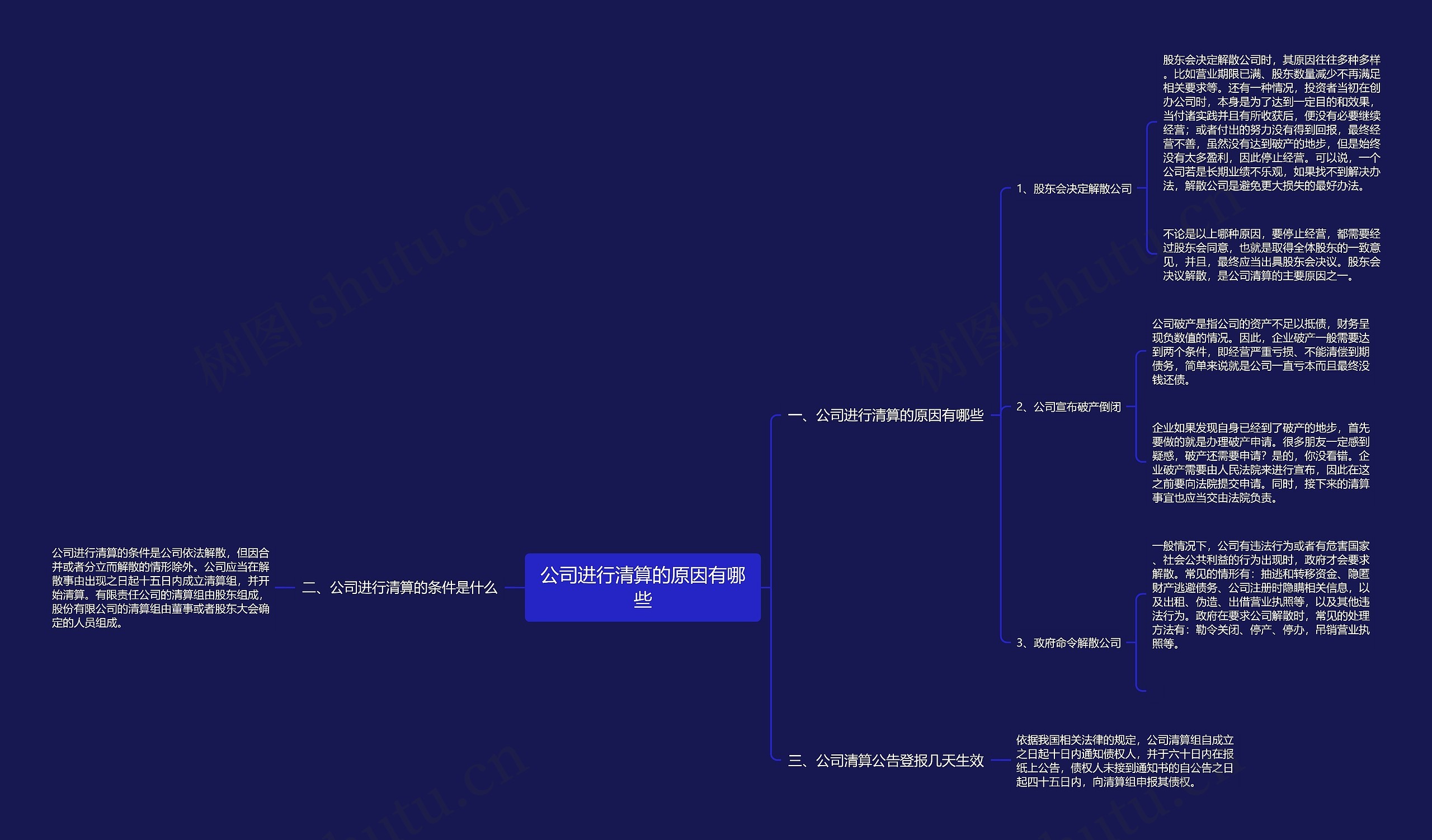 公司进行清算的原因有哪些