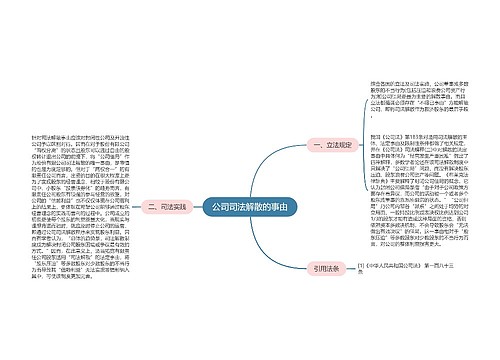 公司司法解散的事由