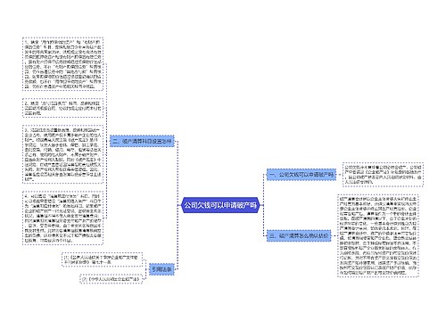 公司欠钱可以申请破产吗