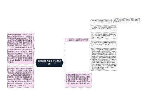 有限责任公司最低注册资本