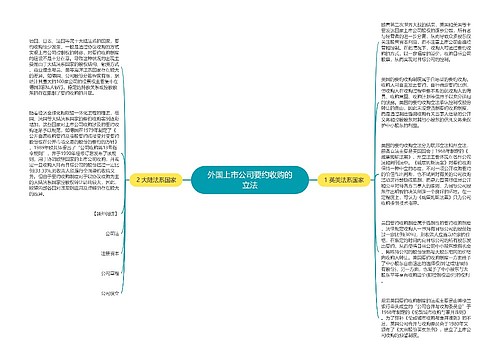 外国上市公司要约收购的立法