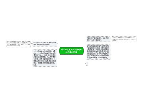 会计师在重大资产重组中的作用与职能