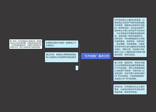 “杠杆收购”基本分析