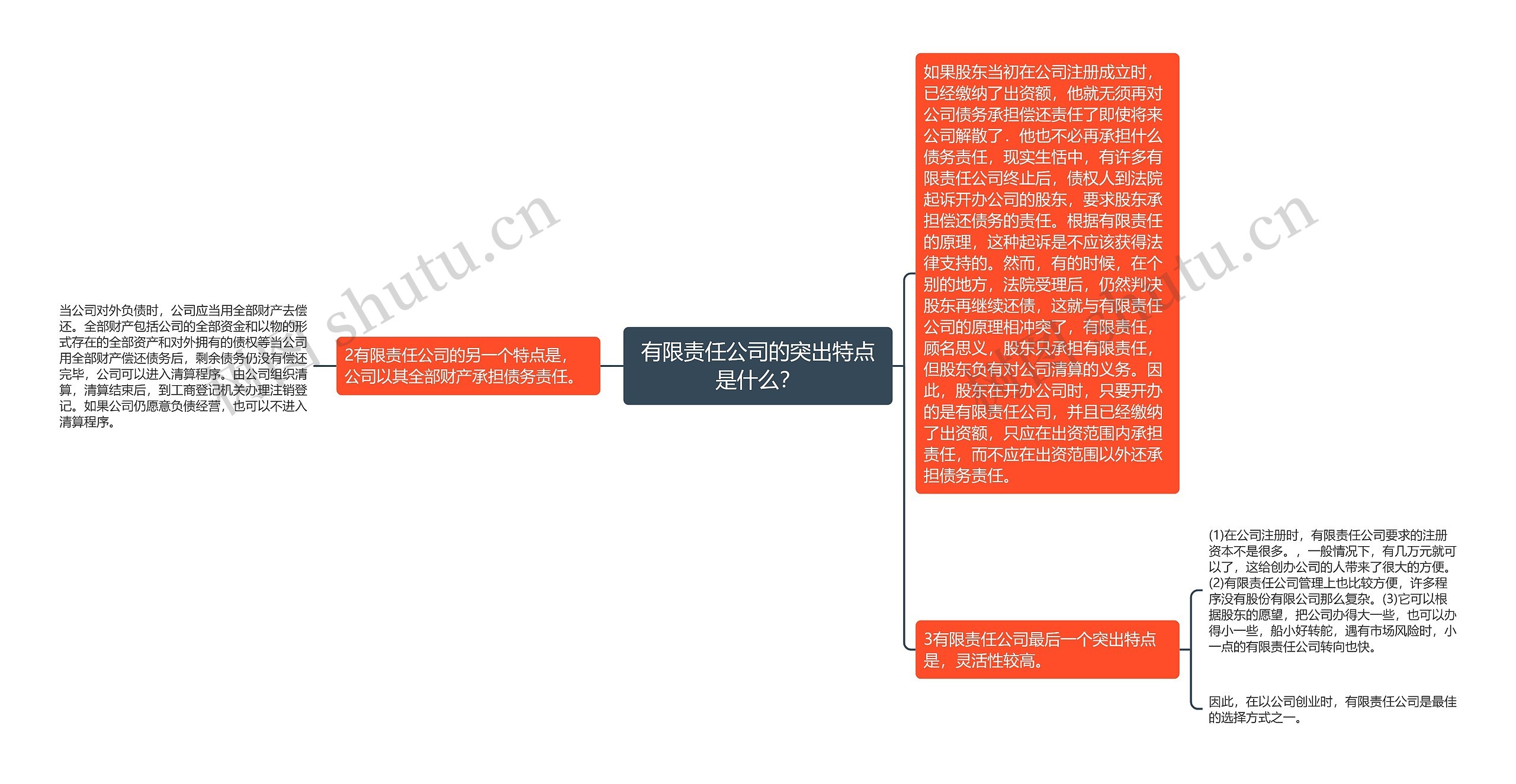 有限责任公司的突出特点是什么？思维导图