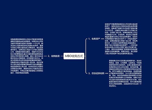 MBO收购方式