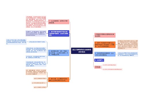 因公司解散而启动清算程序的事由