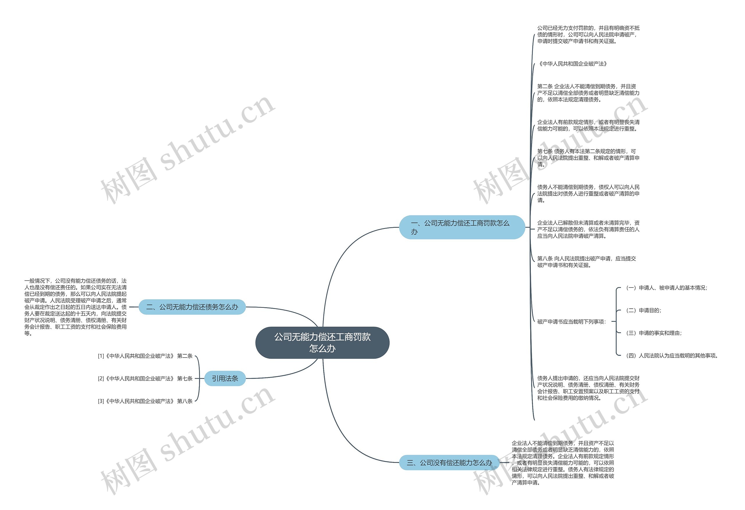 公司无能力偿还工商罚款怎么办思维导图
