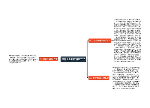 国有企业股权转让方式