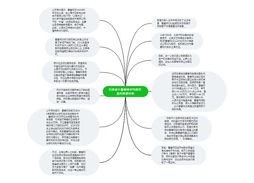 百度接手番薯网40%股权 盈利难题待解