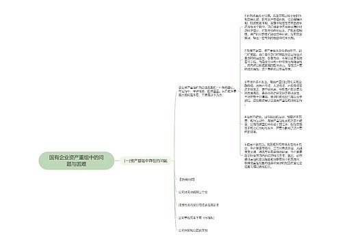 国有企业资产重组中的问题与困难