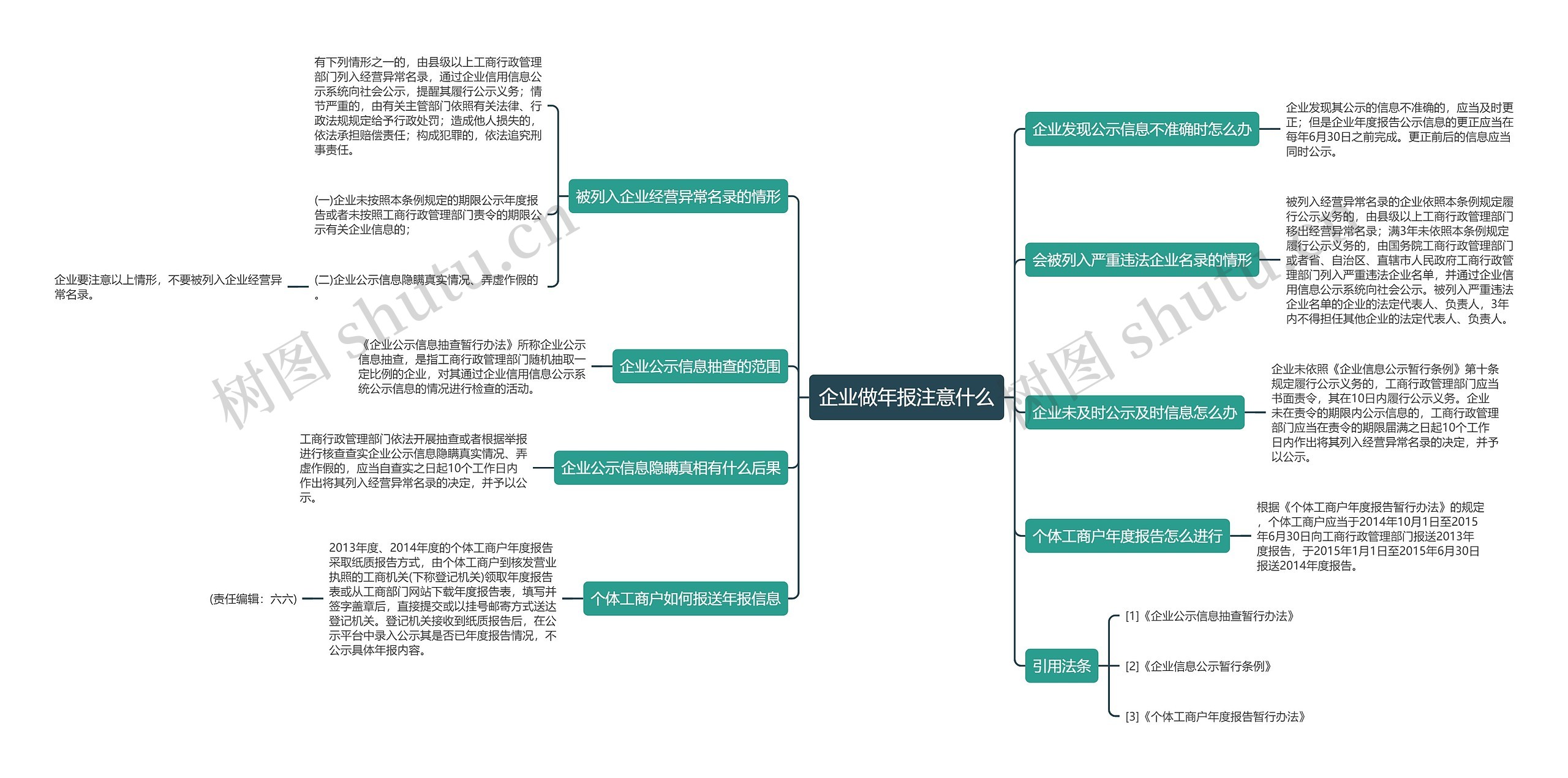 企业做年报注意什么思维导图