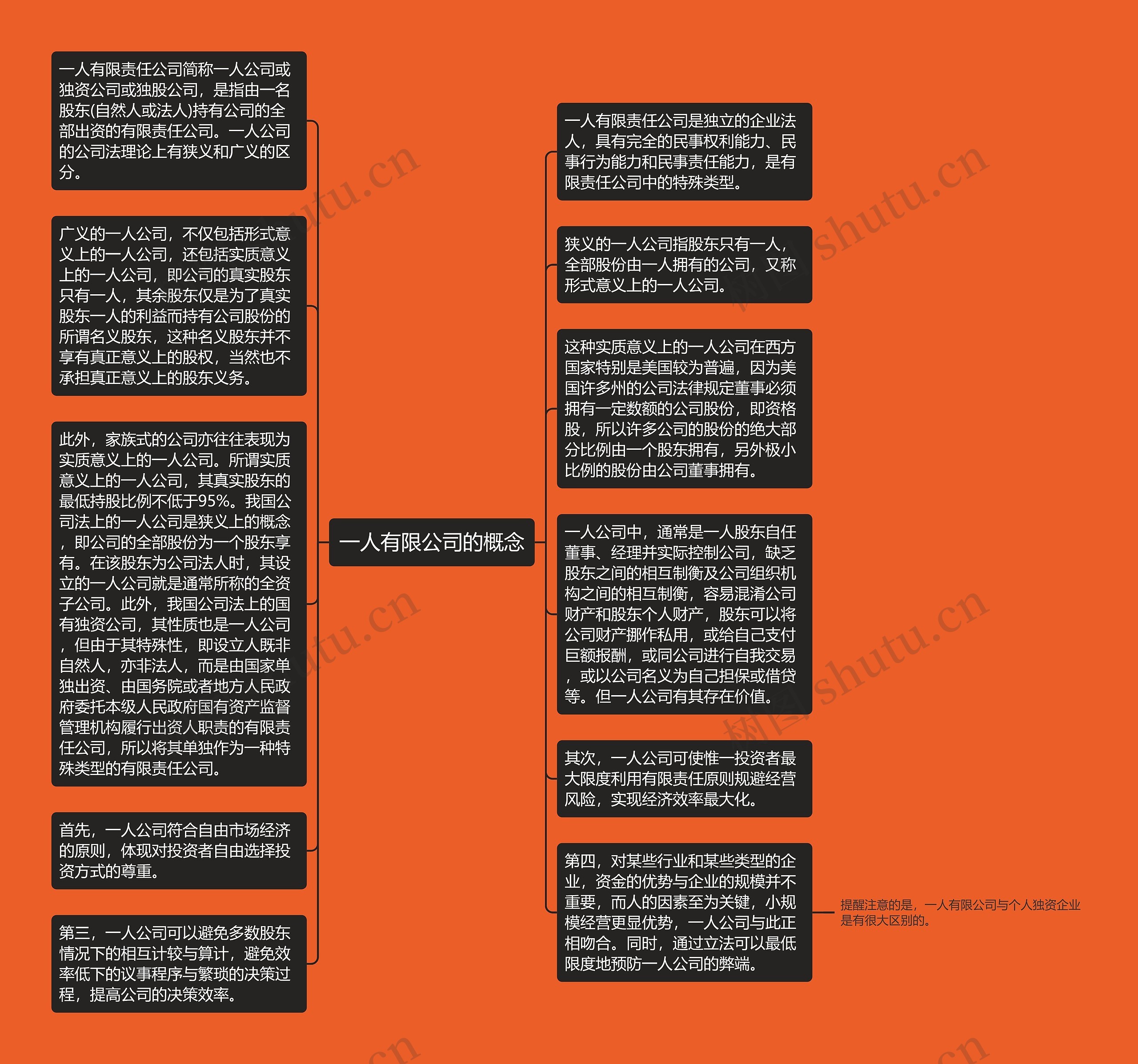 一人有限公司的概念思维导图