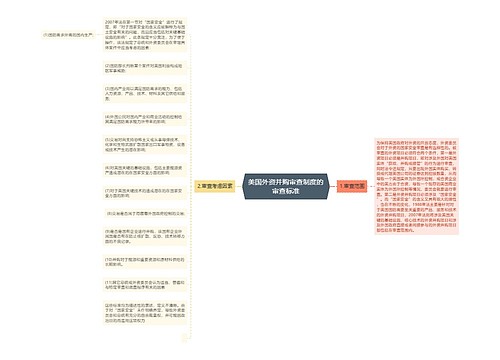 美国外资并购审查制度的审查标准