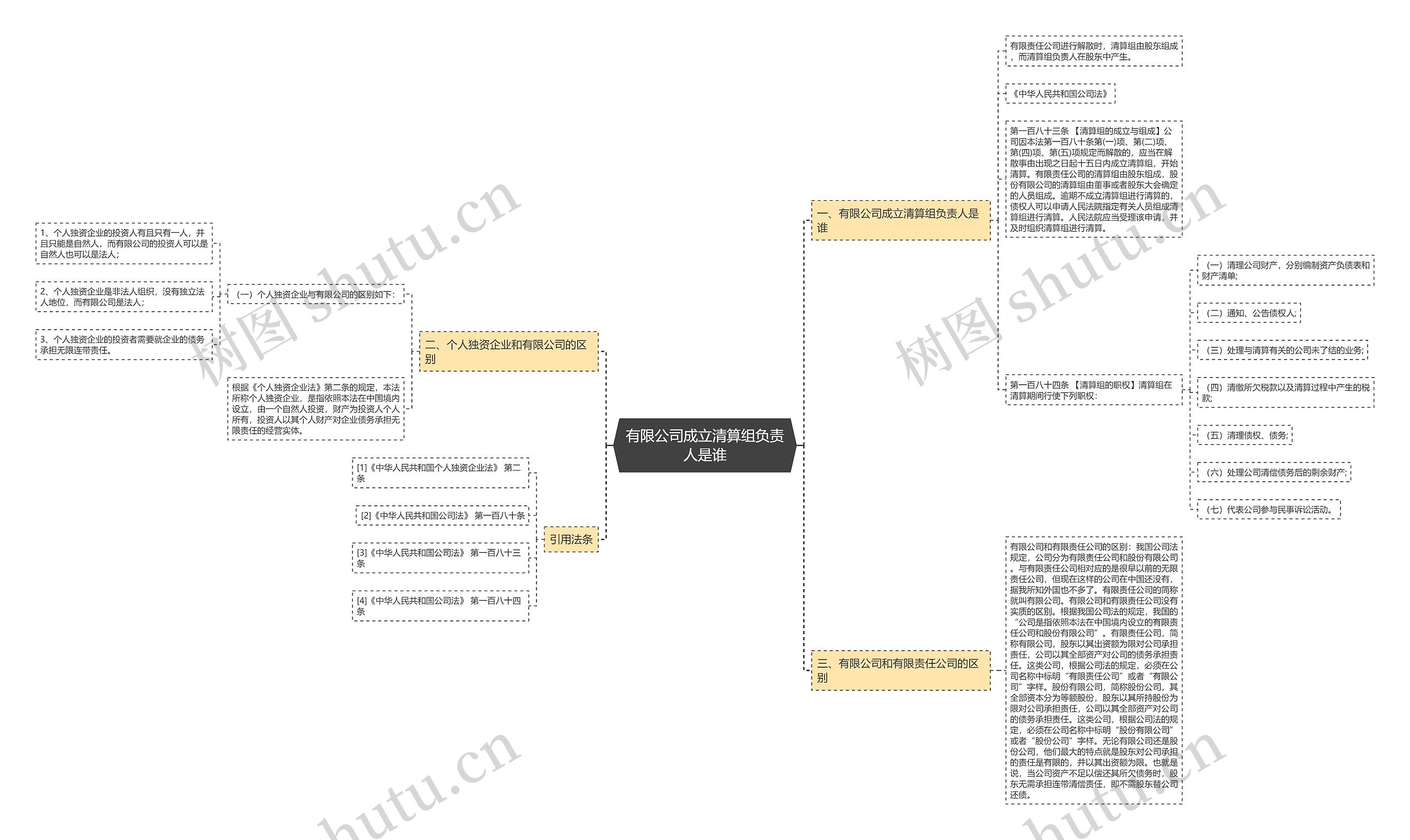 有限公司成立清算组负责人是谁思维导图