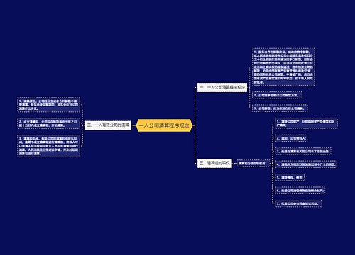 一人公司清算程序规定