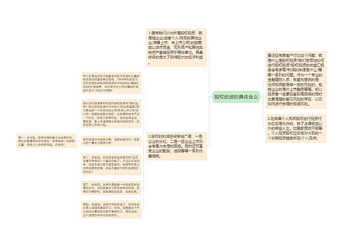 股权投资的具体含义