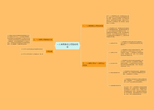 一人有限责任公司税收规定